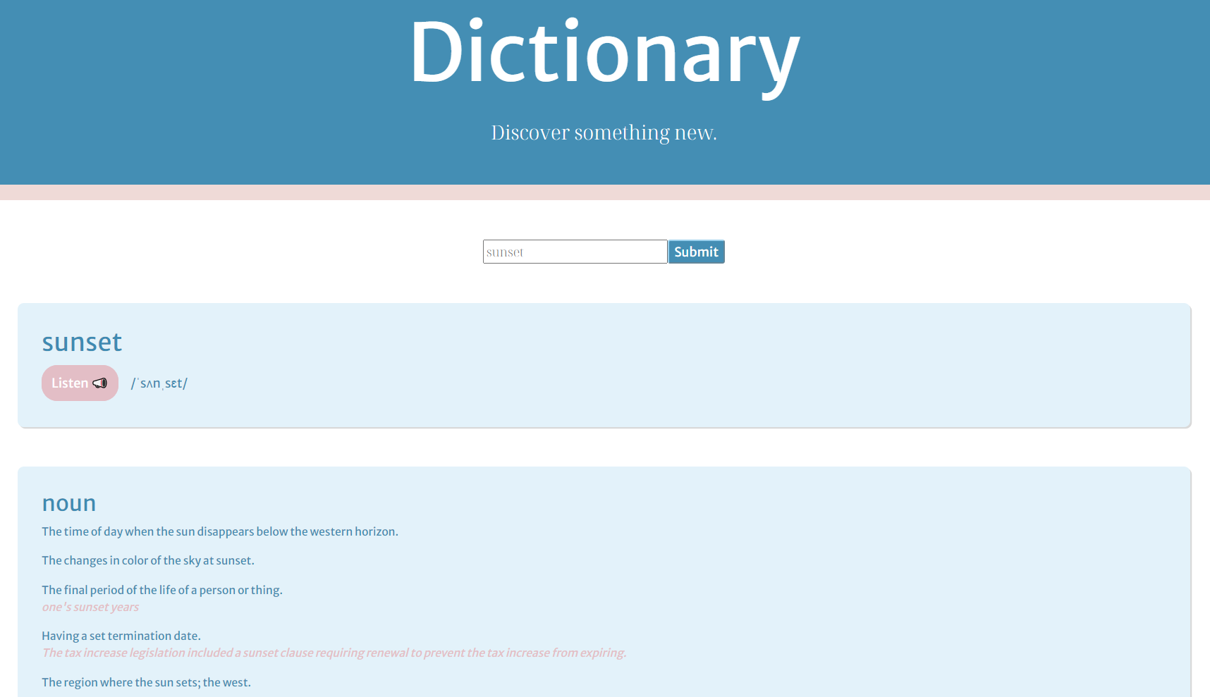 Dictionary Project Image
